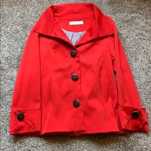 Zara Basic Red Coat, rare, Beautiful! Size M